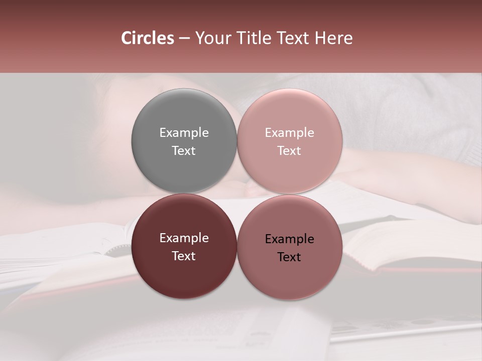 A Young Girl Sleeping On Top Of A Book PowerPoint Template