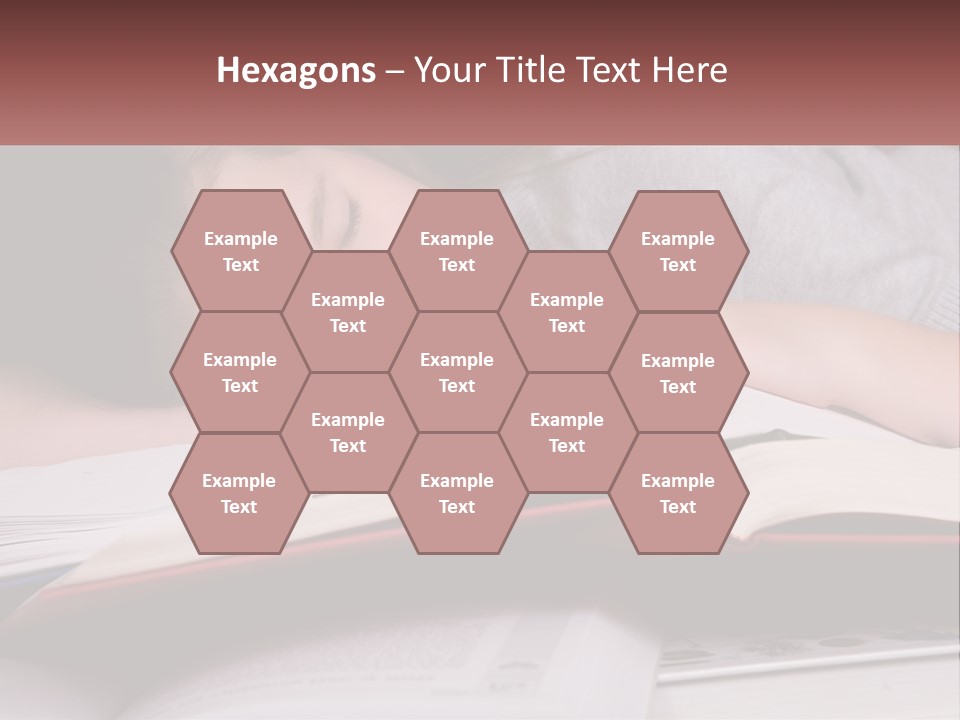 A Young Girl Sleeping On Top Of A Book PowerPoint Template