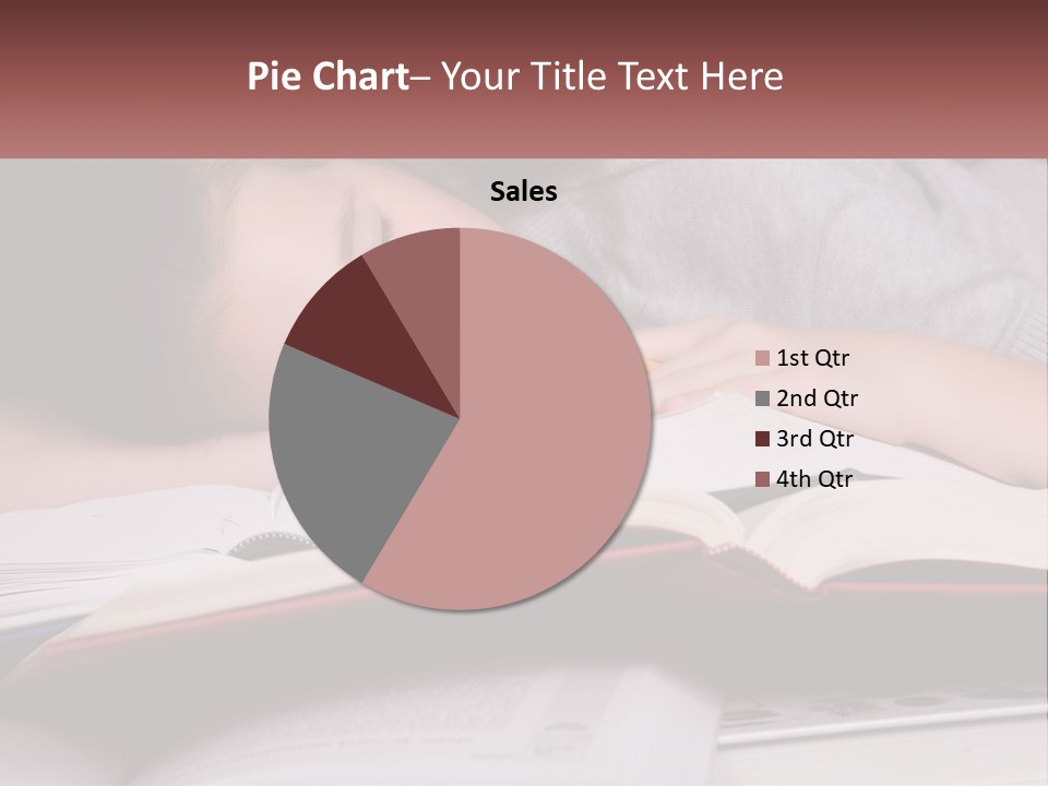 A Young Girl Sleeping On Top Of A Book PowerPoint Template