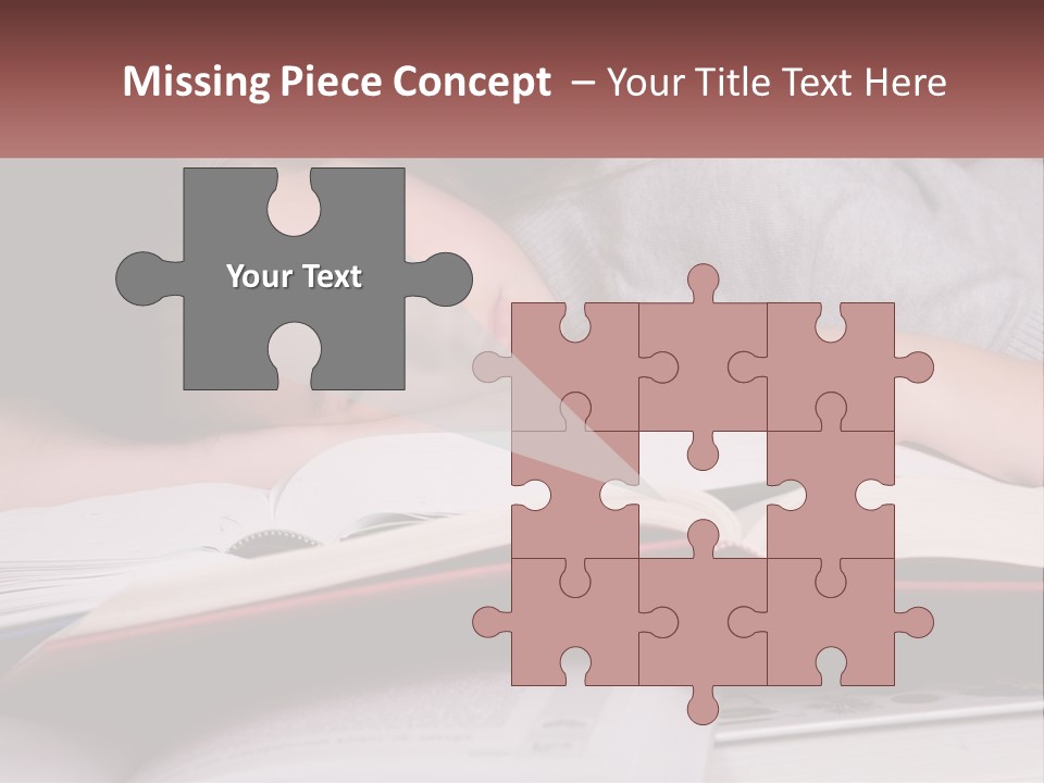 A Young Girl Sleeping On Top Of A Book PowerPoint Template