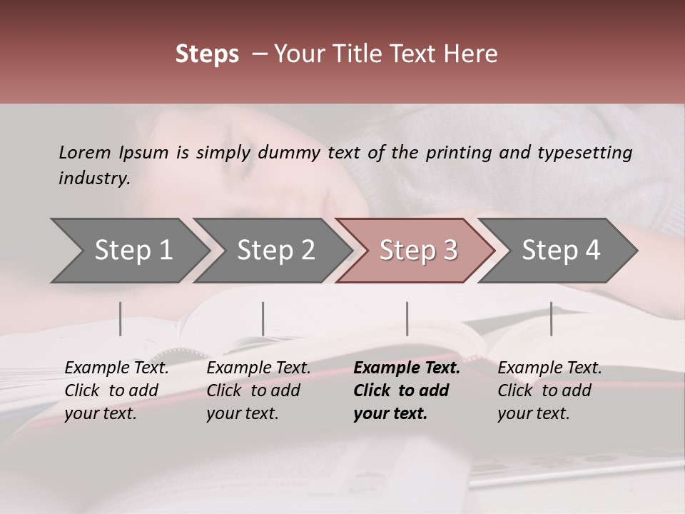 A Young Girl Sleeping On Top Of A Book PowerPoint Template