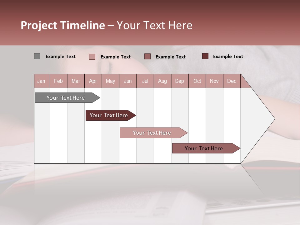 A Young Girl Sleeping On Top Of A Book PowerPoint Template