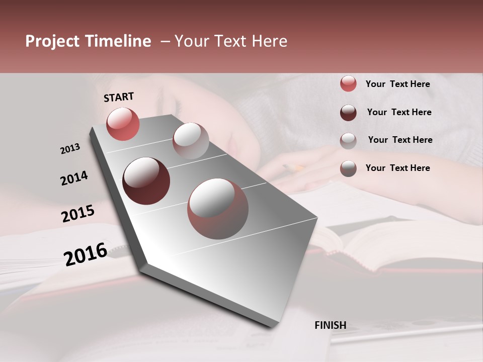 A Young Girl Sleeping On Top Of A Book PowerPoint Template