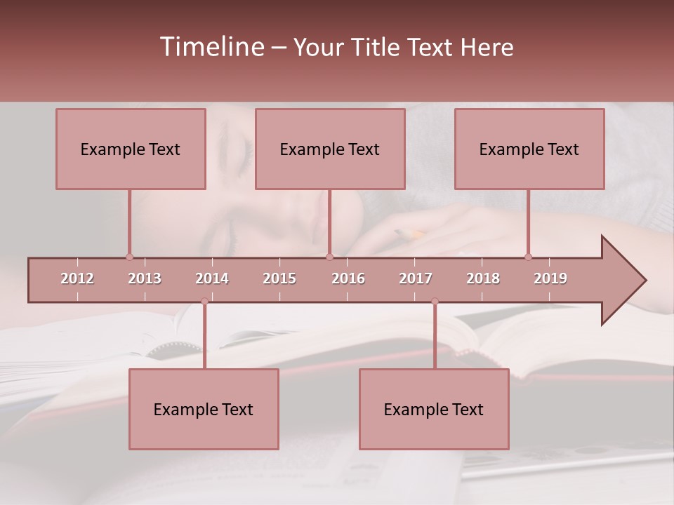 A Young Girl Sleeping On Top Of A Book PowerPoint Template