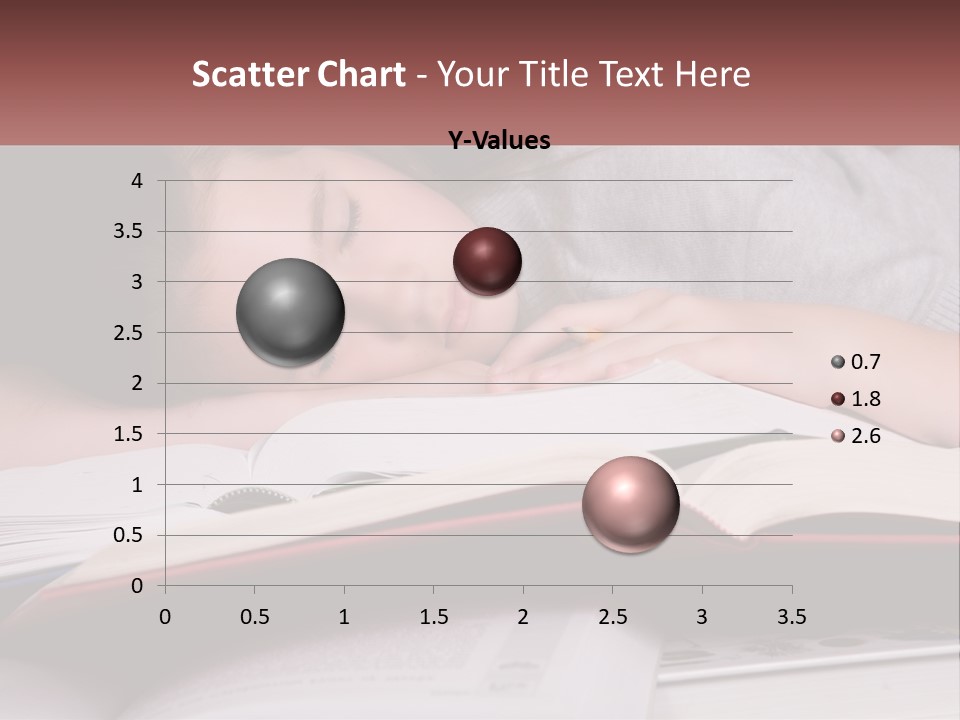 A Young Girl Sleeping On Top Of A Book PowerPoint Template