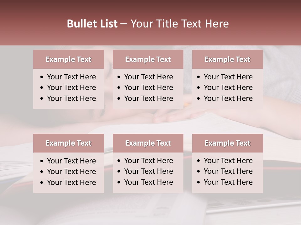 A Young Girl Sleeping On Top Of A Book PowerPoint Template