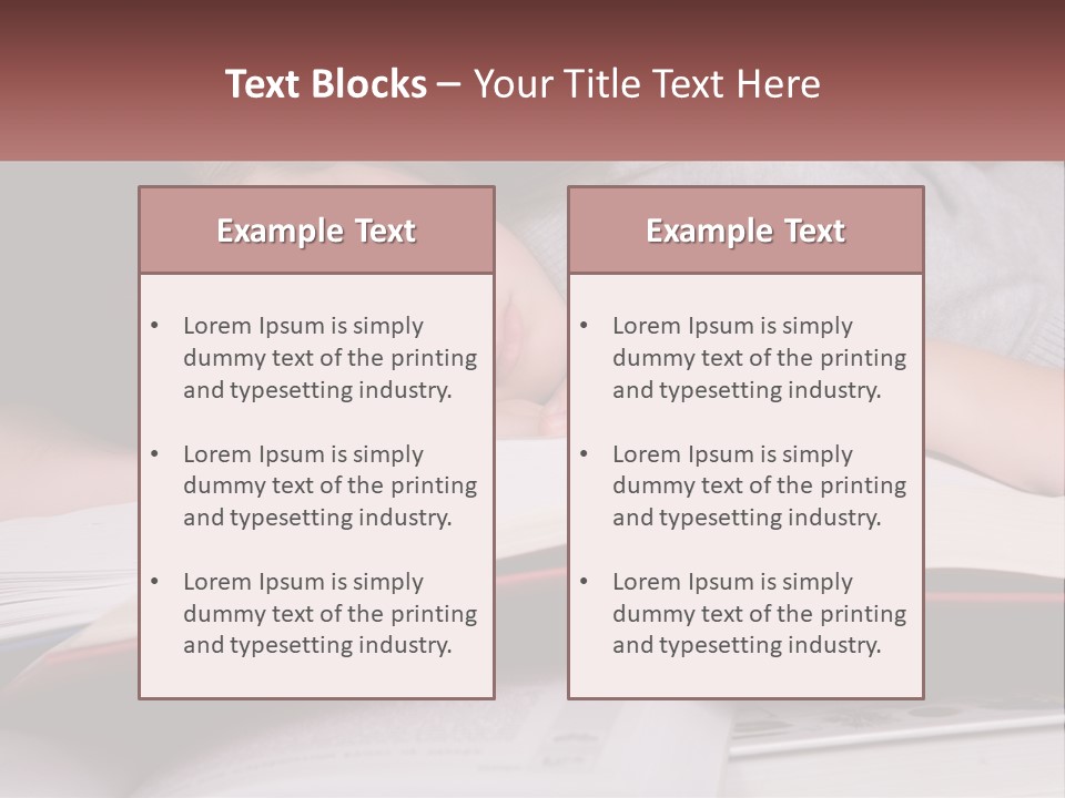 A Young Girl Sleeping On Top Of A Book PowerPoint Template