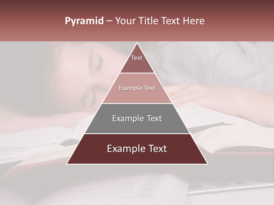 A Young Girl Sleeping On Top Of A Book PowerPoint Template