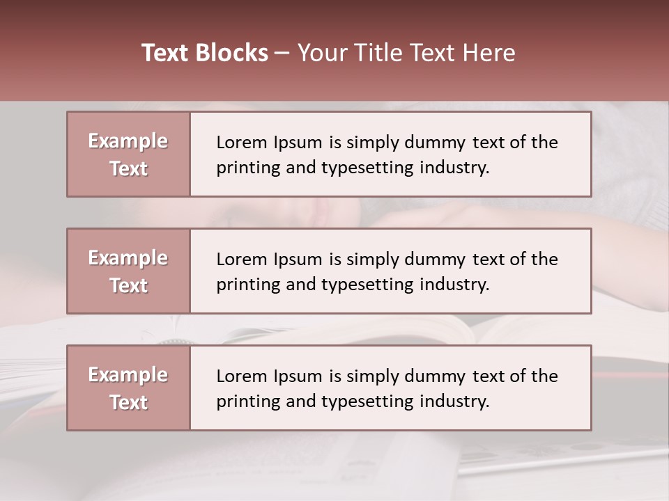 A Young Girl Sleeping On Top Of A Book PowerPoint Template