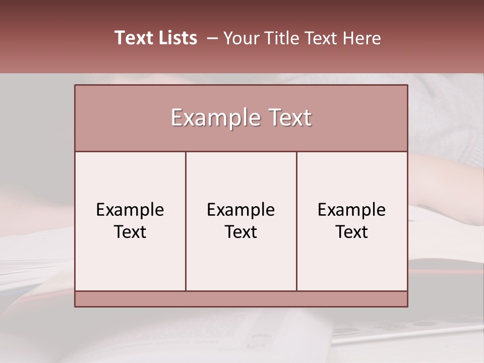 A Young Girl Sleeping On Top Of A Book PowerPoint Template