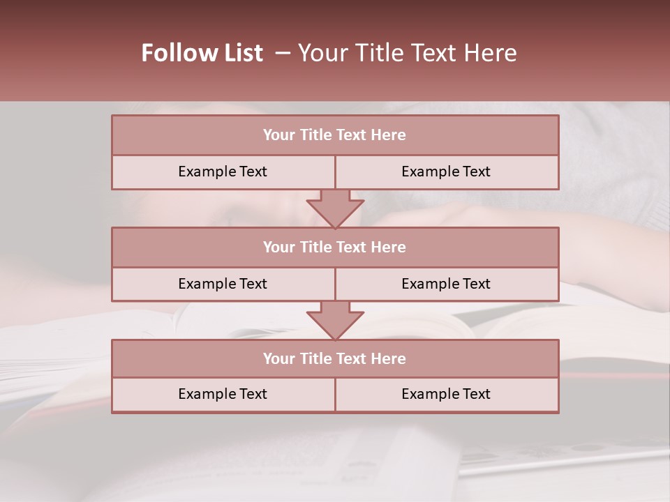 A Young Girl Sleeping On Top Of A Book PowerPoint Template