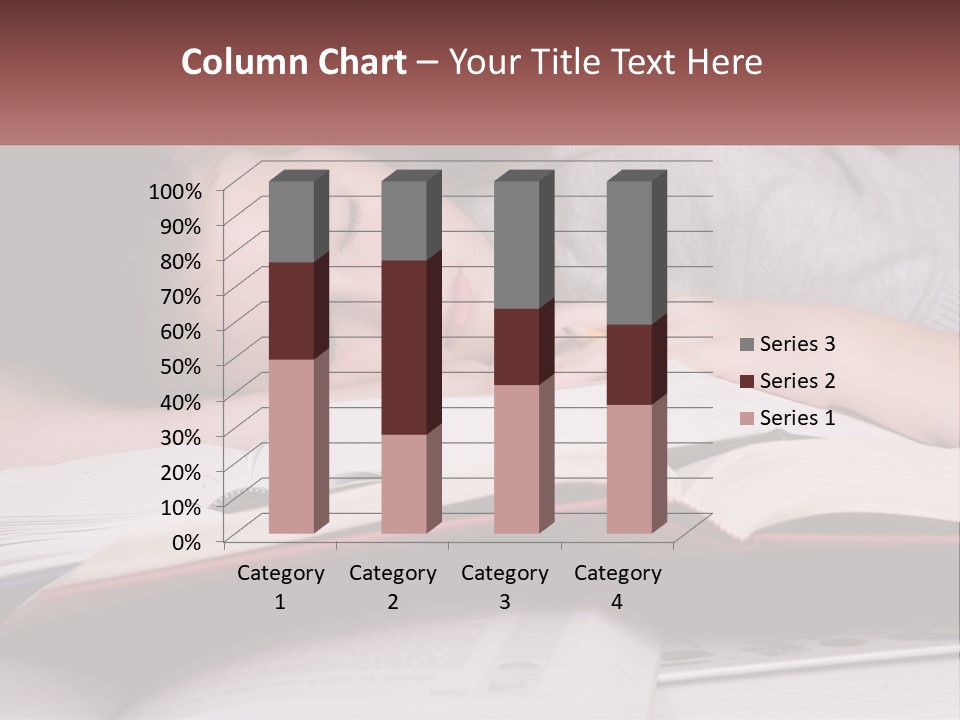 A Young Girl Sleeping On Top Of A Book PowerPoint Template