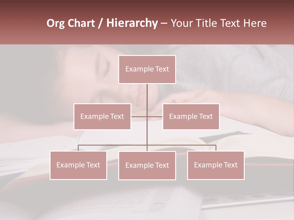 A Young Girl Sleeping On Top Of A Book PowerPoint Template