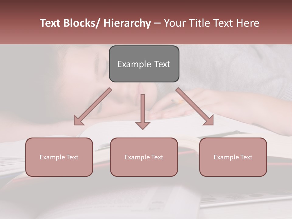 A Young Girl Sleeping On Top Of A Book PowerPoint Template