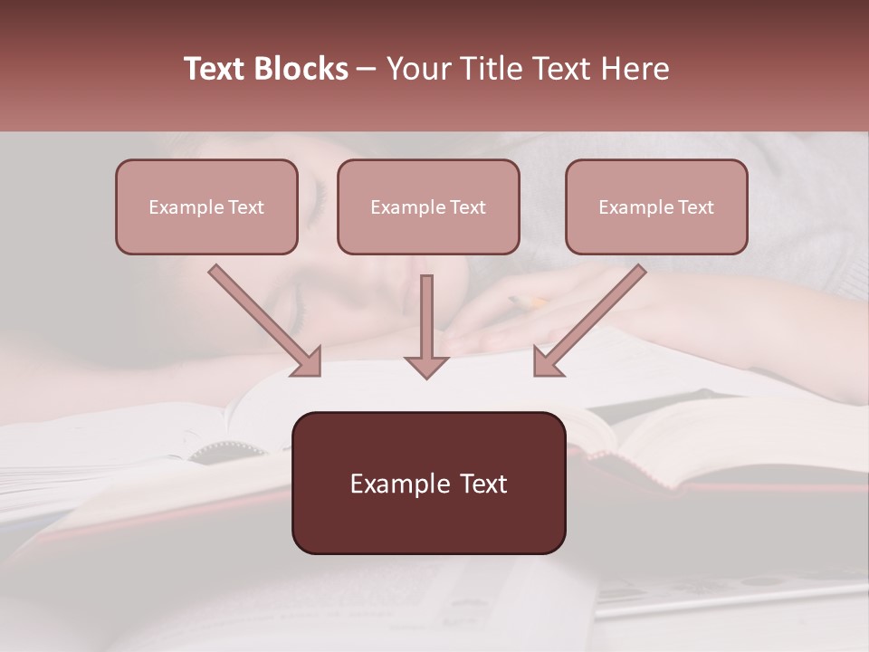 A Young Girl Sleeping On Top Of A Book PowerPoint Template