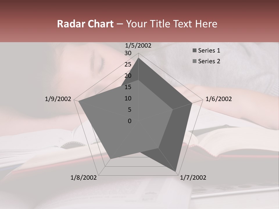 A Young Girl Sleeping On Top Of A Book PowerPoint Template