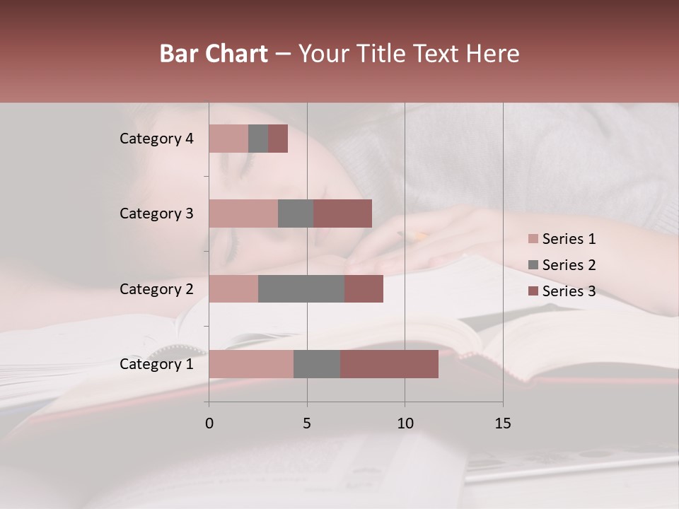 A Young Girl Sleeping On Top Of A Book PowerPoint Template