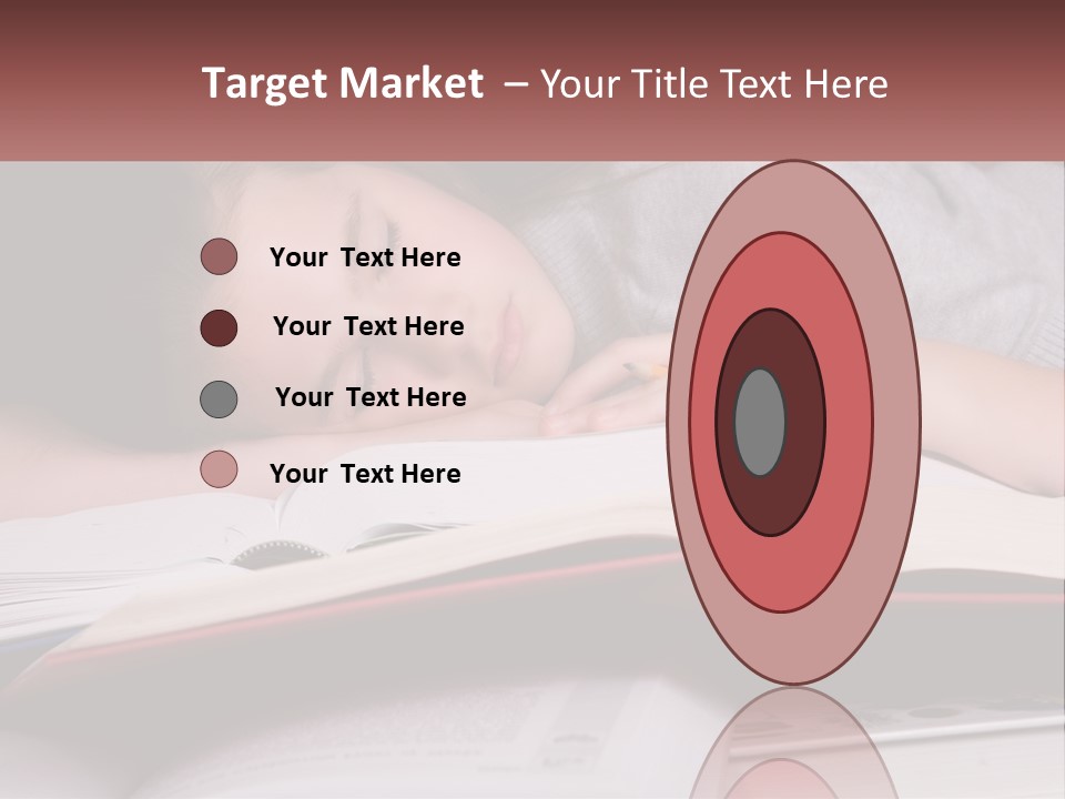 A Young Girl Sleeping On Top Of A Book PowerPoint Template