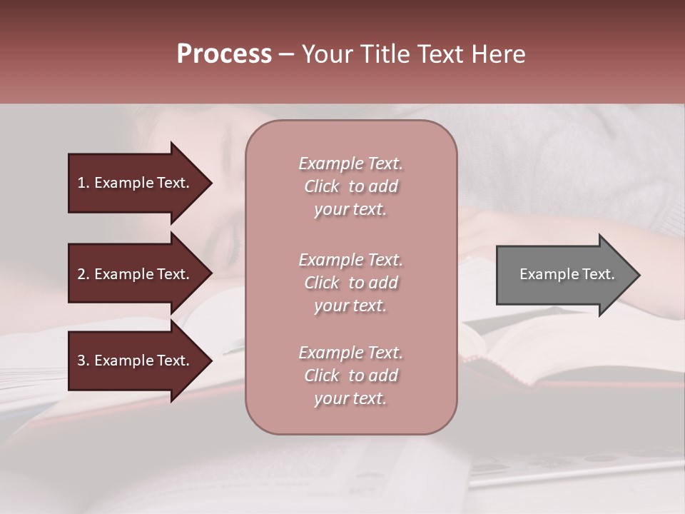 A Young Girl Sleeping On Top Of A Book PowerPoint Template