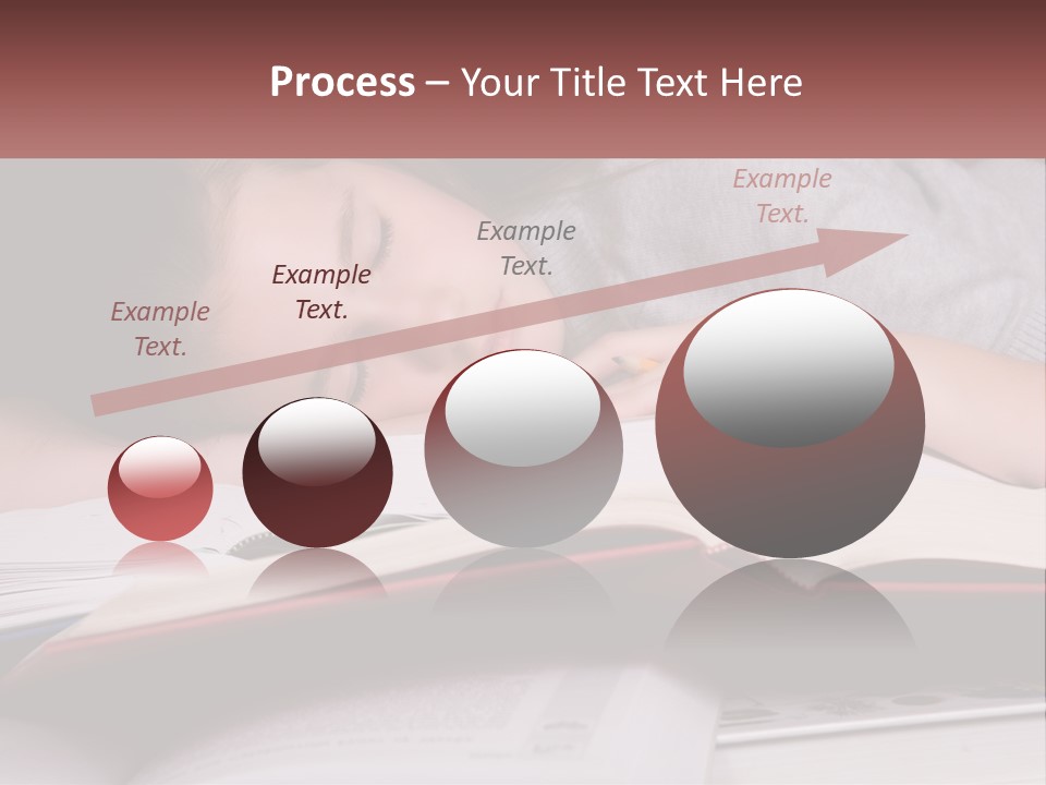 A Young Girl Sleeping On Top Of A Book PowerPoint Template