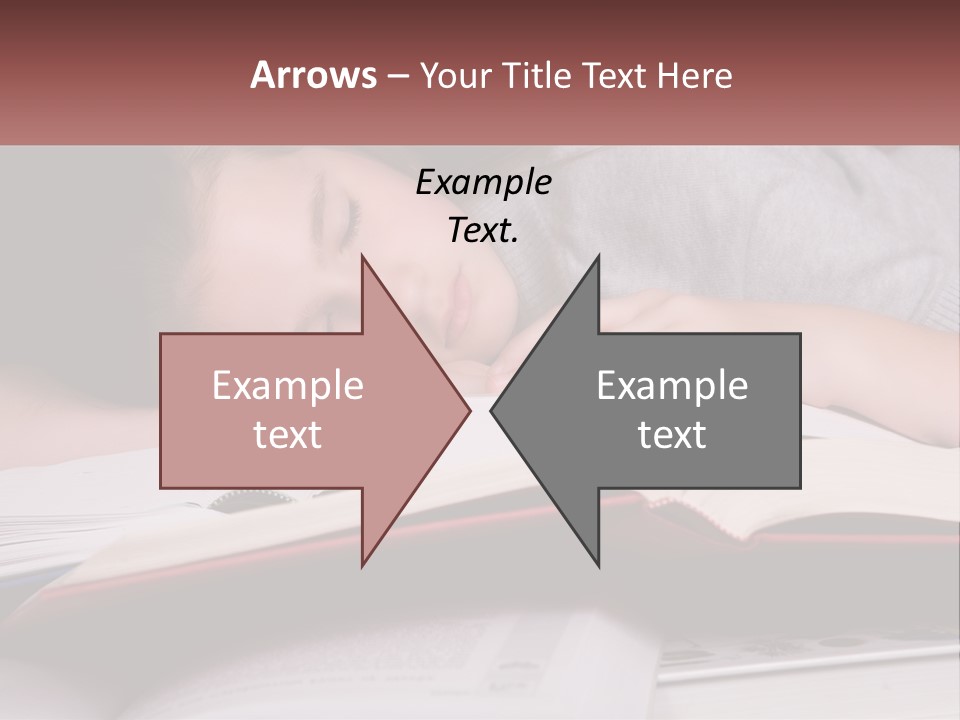 A Young Girl Sleeping On Top Of A Book PowerPoint Template