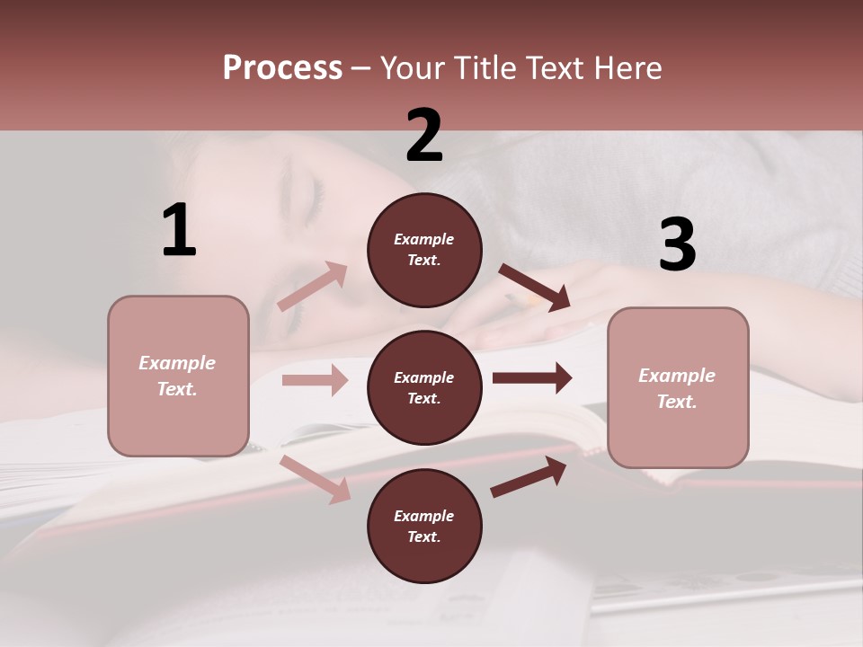 A Young Girl Sleeping On Top Of A Book PowerPoint Template