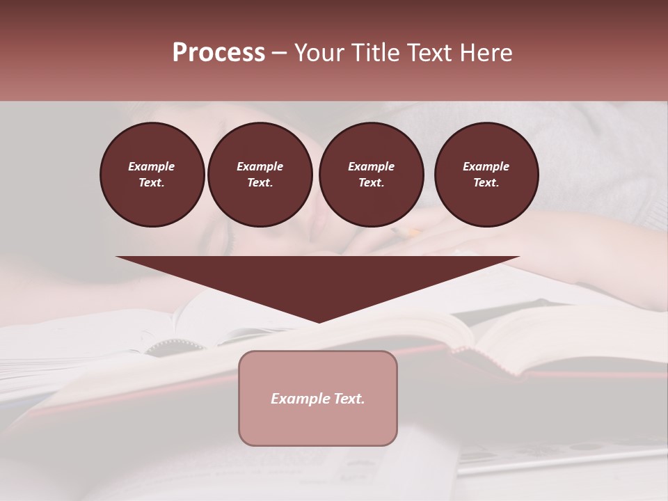 A Young Girl Sleeping On Top Of A Book PowerPoint Template