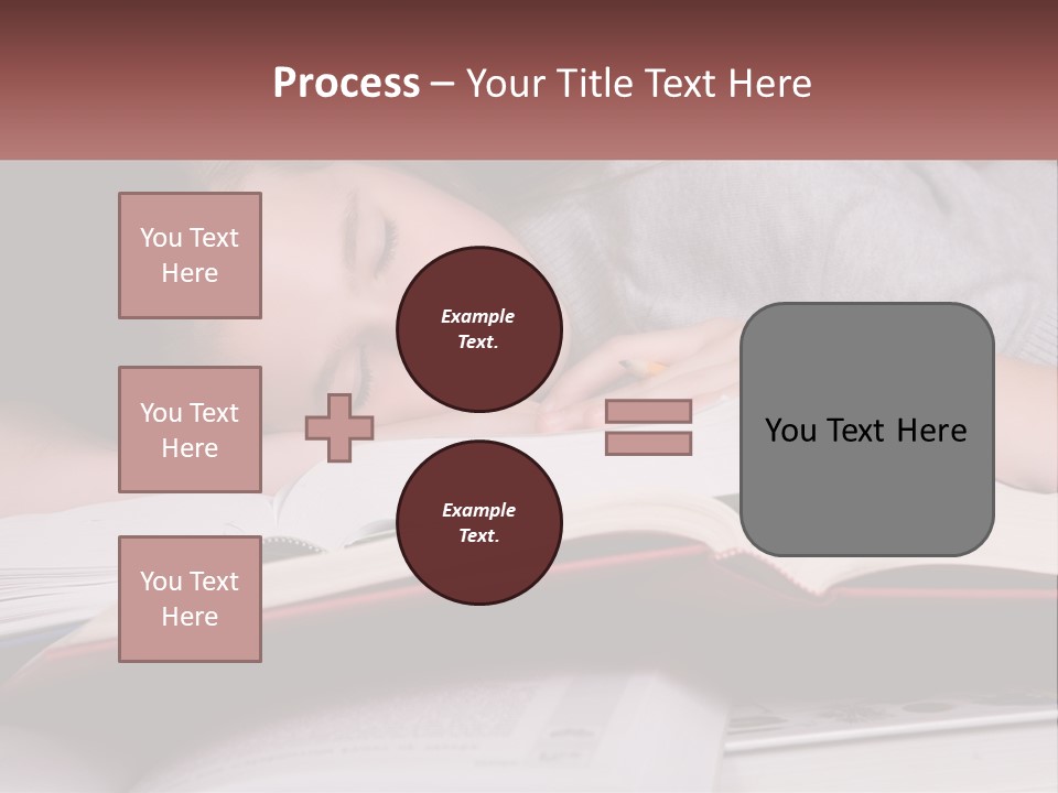 A Young Girl Sleeping On Top Of A Book PowerPoint Template