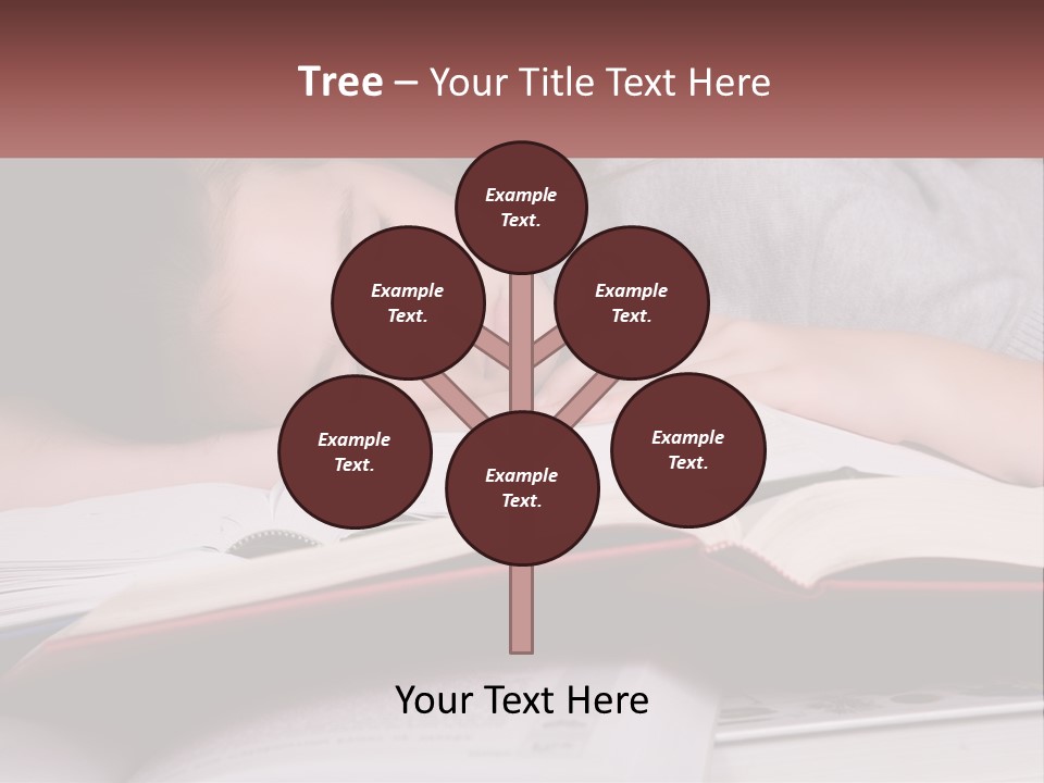 A Young Girl Sleeping On Top Of A Book PowerPoint Template