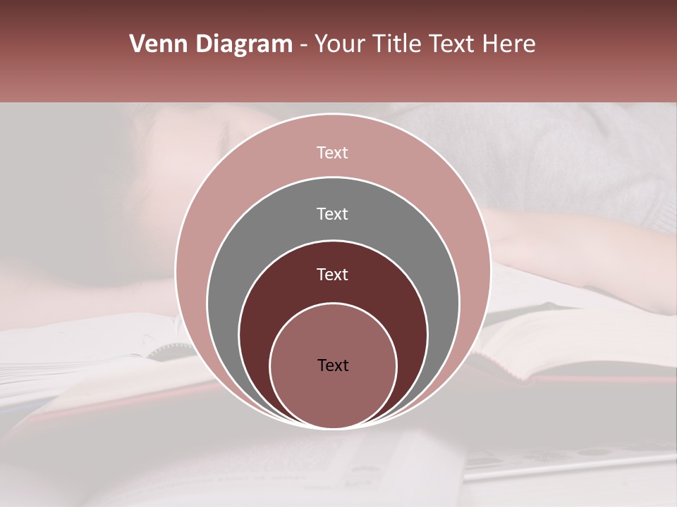 A Young Girl Sleeping On Top Of A Book PowerPoint Template
