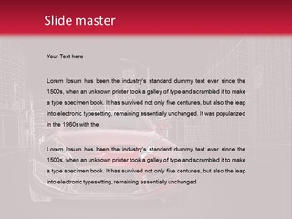 A Red Sports Car On A Black And Red Background PowerPoint Template