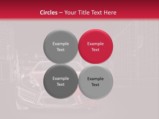 A Red Sports Car On A Black And Red Background PowerPoint Template