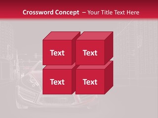 A Red Sports Car On A Black And Red Background PowerPoint Template