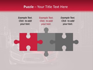 A Red Sports Car On A Black And Red Background PowerPoint Template