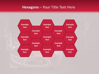 A Red Sports Car On A Black And Red Background PowerPoint Template