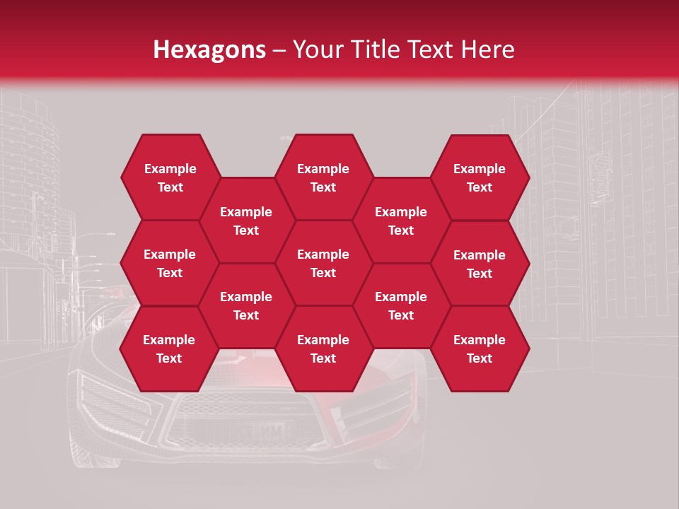 A Red Sports Car On A Black And Red Background PowerPoint Template