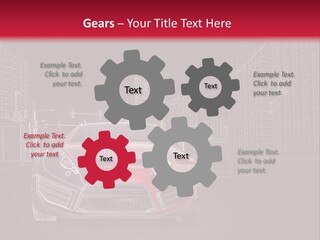 A Red Sports Car On A Black And Red Background PowerPoint Template