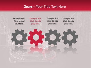 A Red Sports Car On A Black And Red Background PowerPoint Template