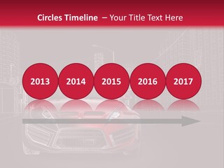 A Red Sports Car On A Black And Red Background PowerPoint Template