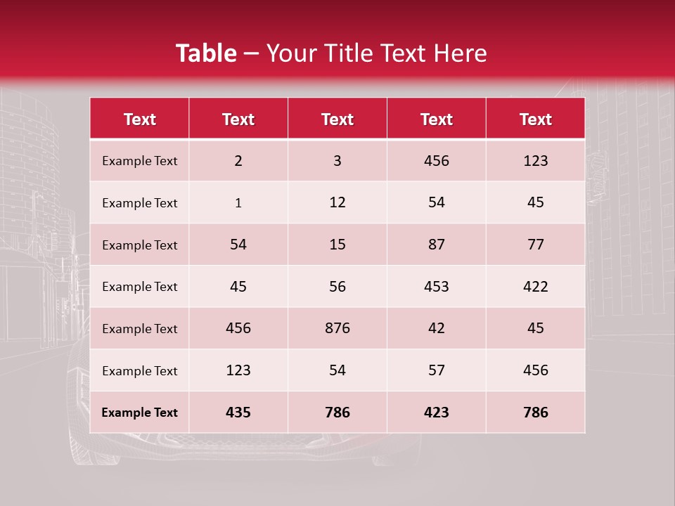 A Red Sports Car On A Black And Red Background PowerPoint Template