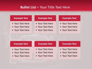 A Red Sports Car On A Black And Red Background PowerPoint Template