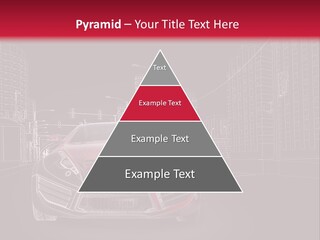 A Red Sports Car On A Black And Red Background PowerPoint Template