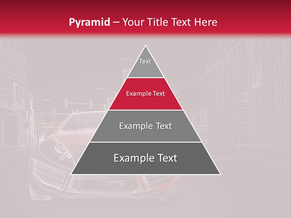 A Red Sports Car On A Black And Red Background PowerPoint Template