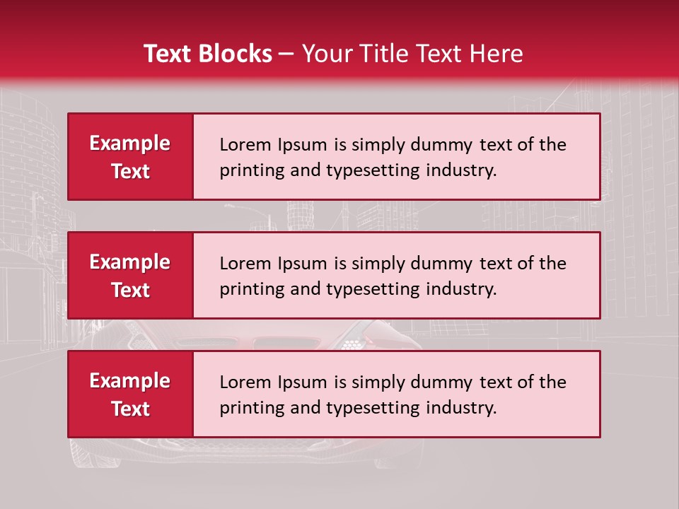 A Red Sports Car On A Black And Red Background PowerPoint Template