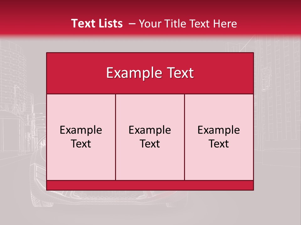 A Red Sports Car On A Black And Red Background PowerPoint Template