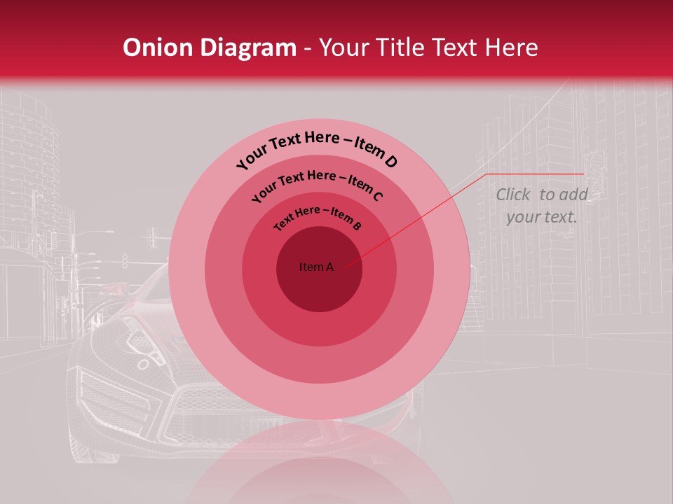 A Red Sports Car On A Black And Red Background PowerPoint Template