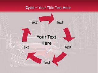 A Red Sports Car On A Black And Red Background PowerPoint Template