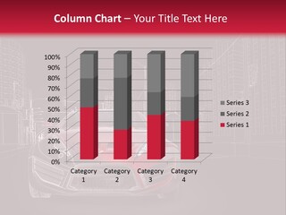 A Red Sports Car On A Black And Red Background PowerPoint Template