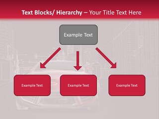 A Red Sports Car On A Black And Red Background PowerPoint Template