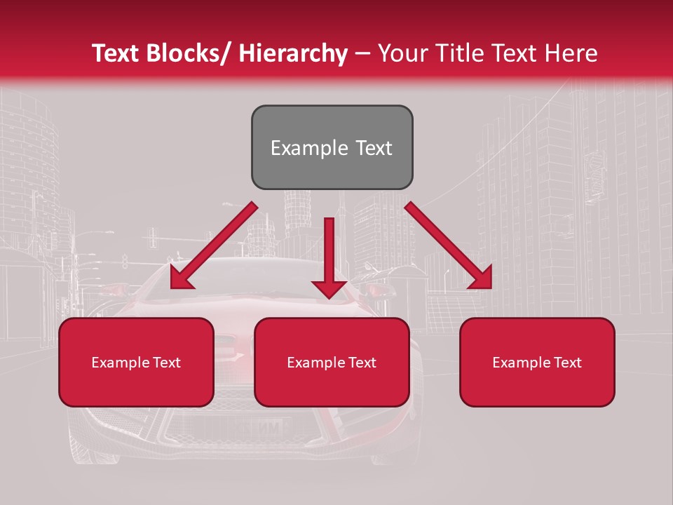 A Red Sports Car On A Black And Red Background PowerPoint Template